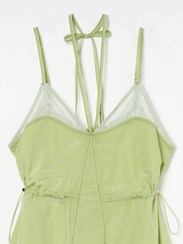 Mesh Panel Tiered Dress