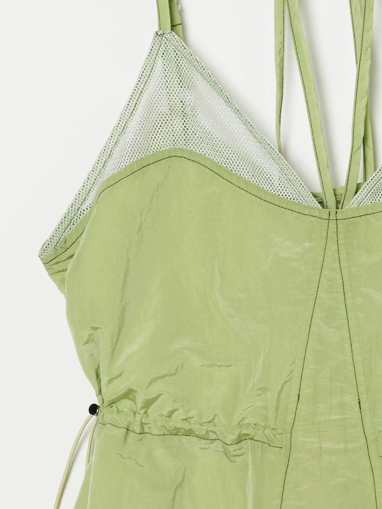 Mesh Panel Tiered Dress