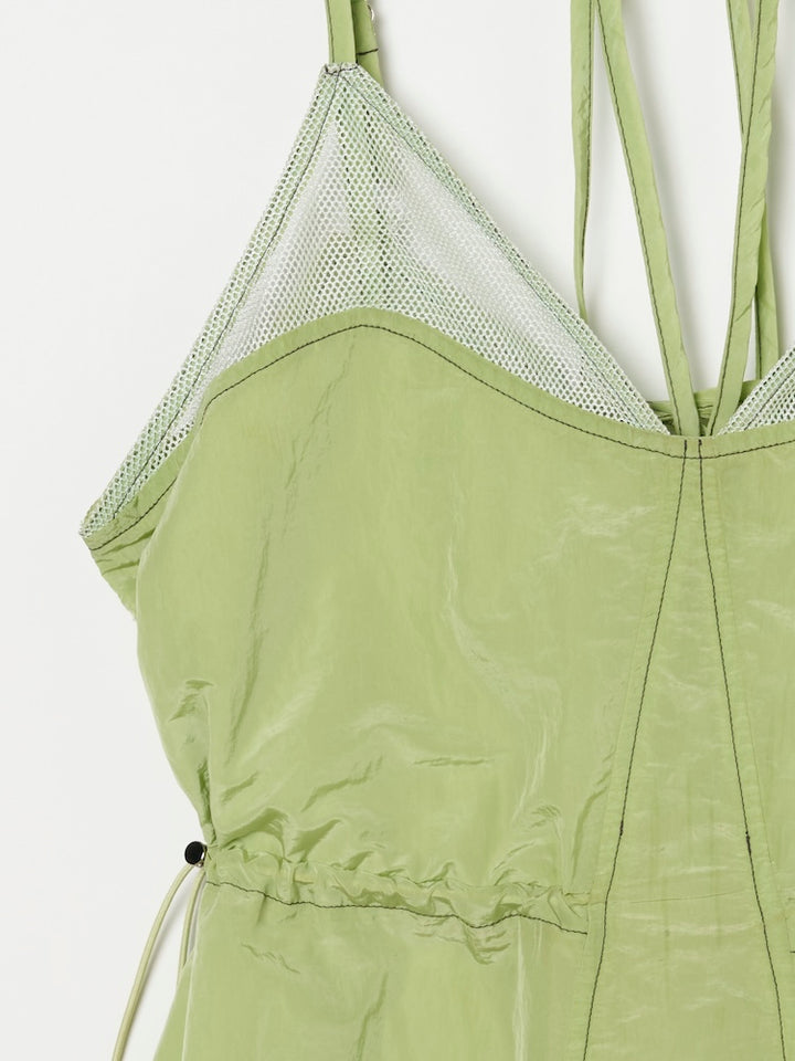 Mesh Panel Tiered Dress