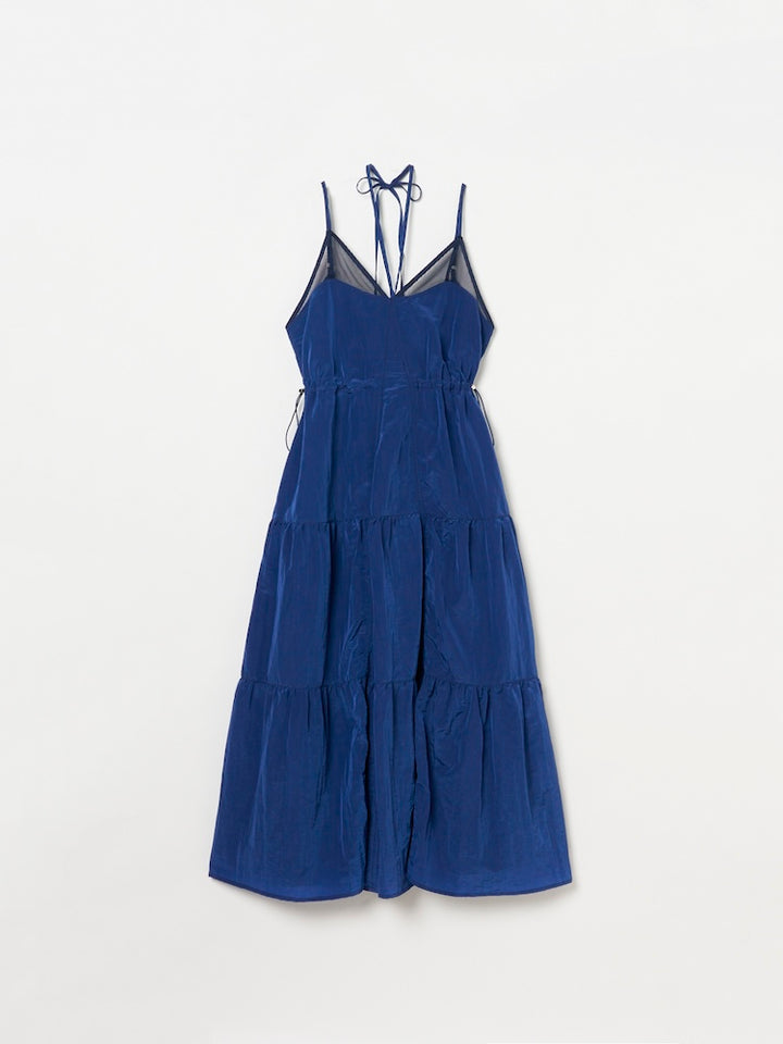 Mesh Panel Tiered Dress