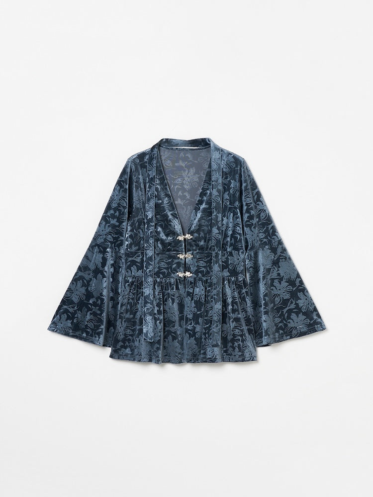 【10月24日(土) 12:00販売開始】Velour Emboss Top