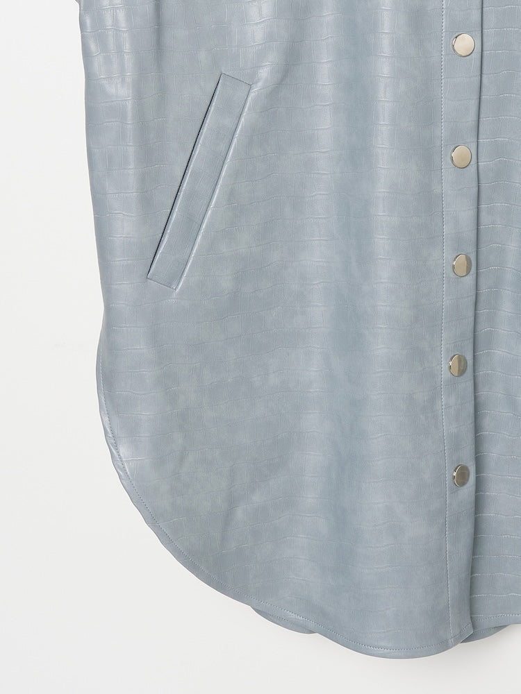 Embossed Leather Jacket