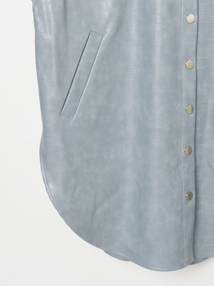 Embossed Leather Jacket