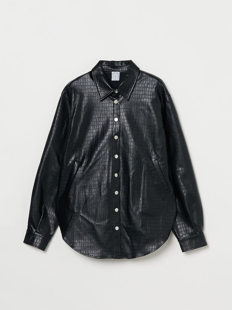 Embossed Leather Jacket