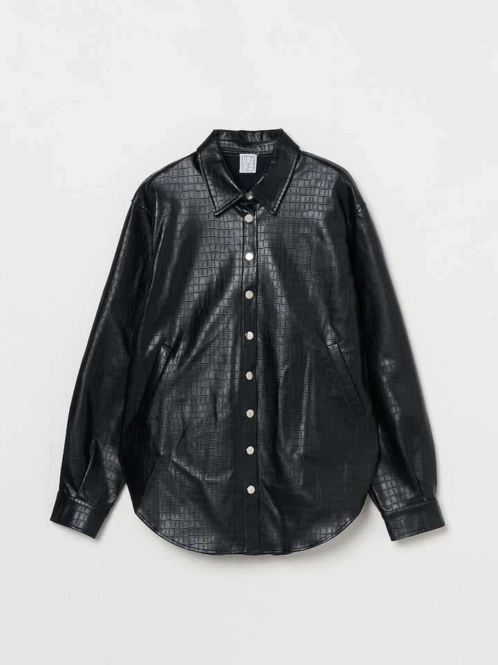 Embossed Leather Jacket