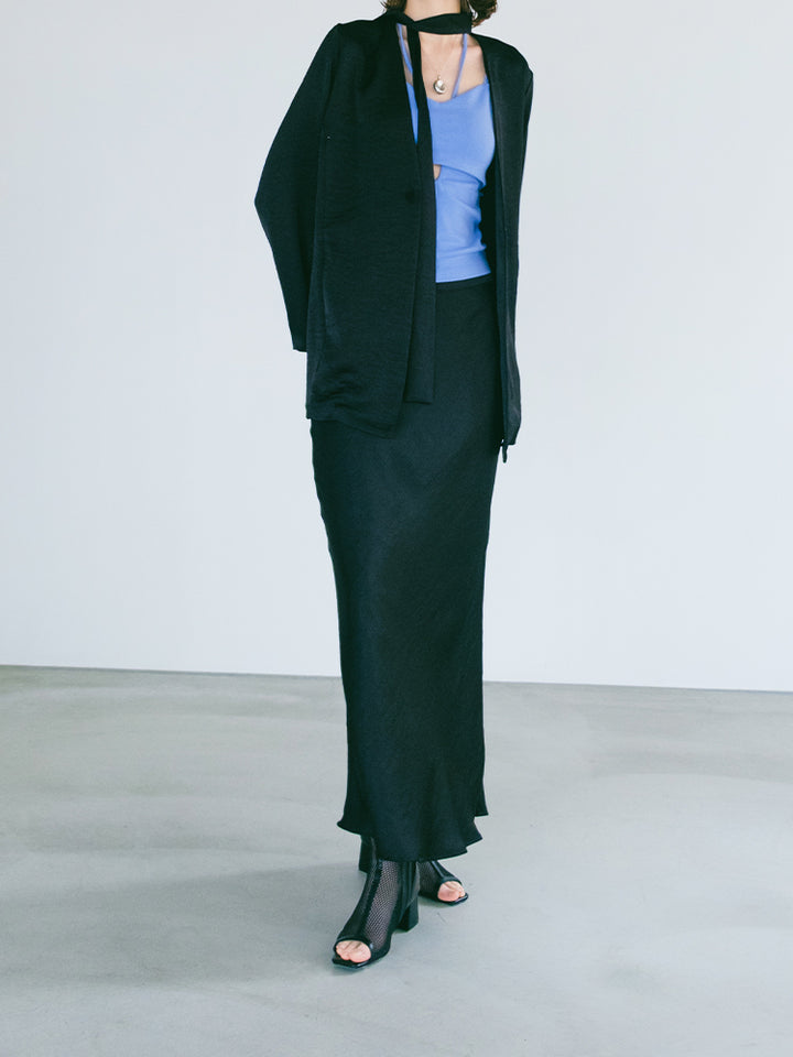 Silky Satin Skirt / Black / Sサイズ