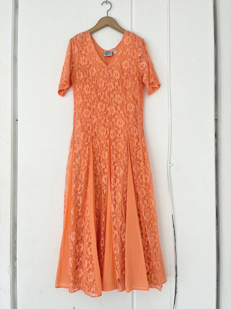 Apricot Lace Dress