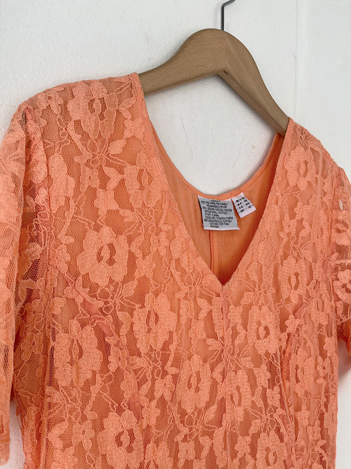 Apricot Lace Dress