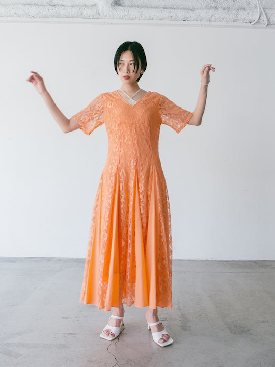 Apricot Lace Dress