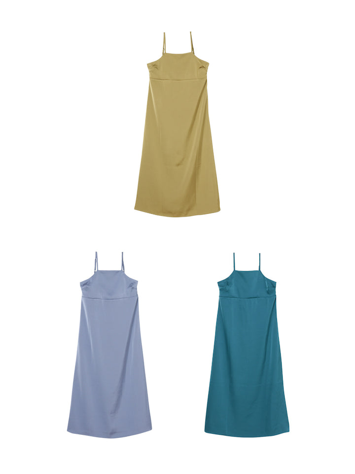 【WEB限定】Satin Camisole Dress