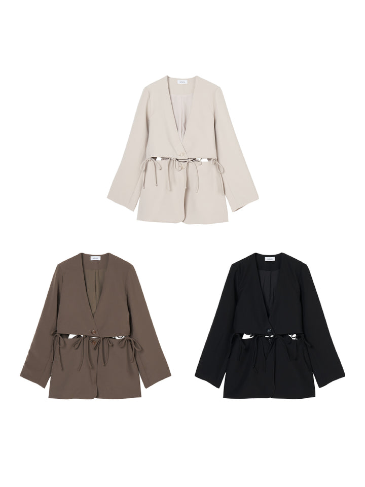 【Web限定】2way Collarless Jacket