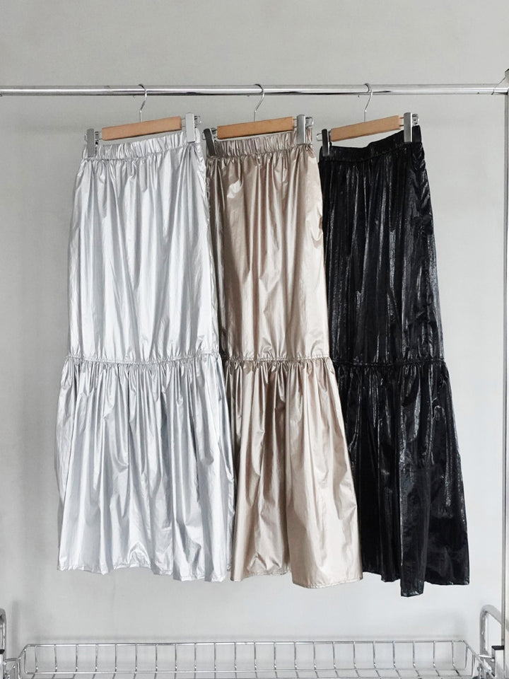 Metallic Tiered Skirt