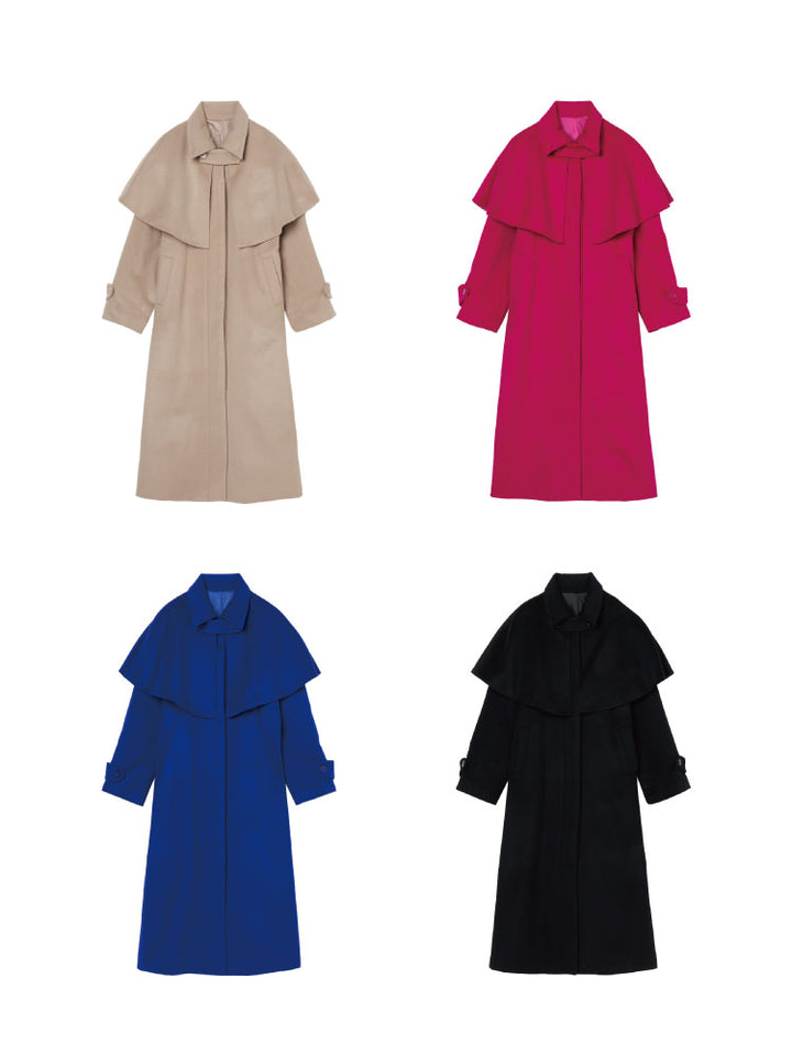 Multi Way Collar Wool Coat