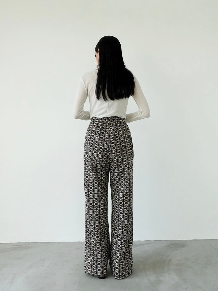 Knit Jacquard Pants｜ニットジャガードパンツ – MARTE