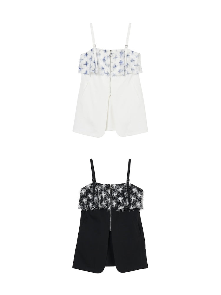 Mesh Layered Zip Top｜メッシュレイヤードトップス – MARTE