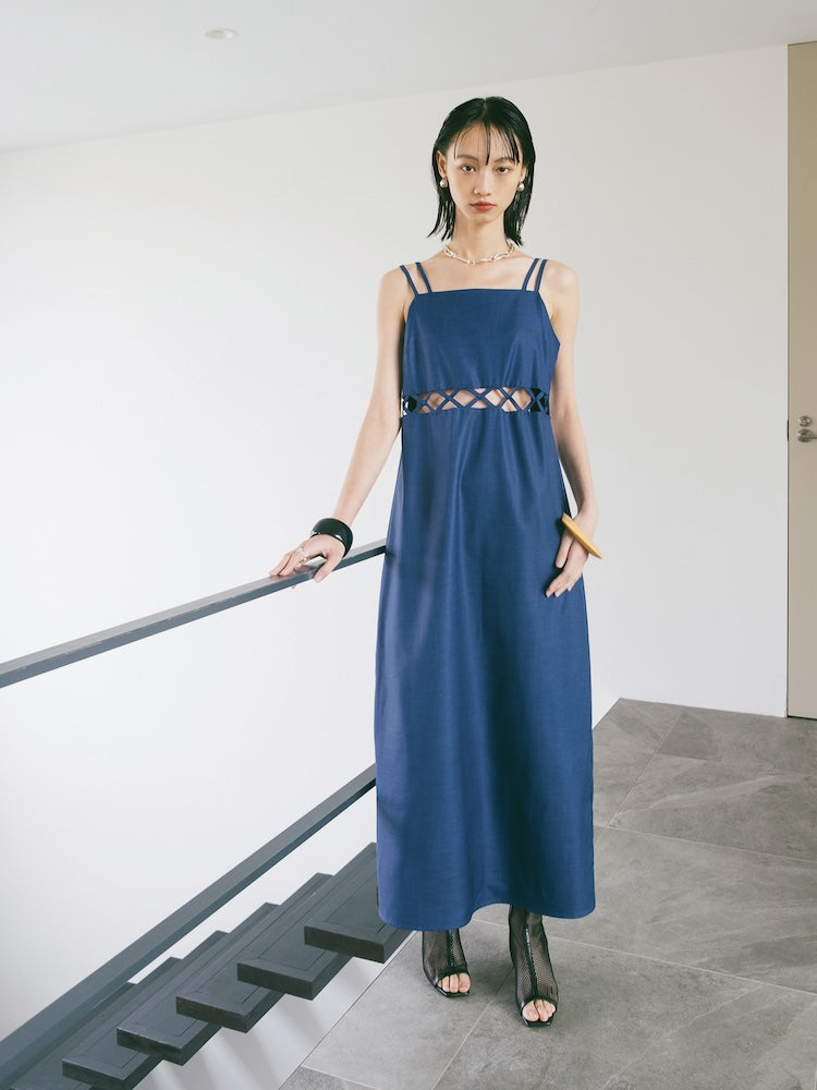 充実の品 Cutout Design MARTE – Dress｜ウエスト開きキャミドレス スーツ・フォーマル・ドレス
