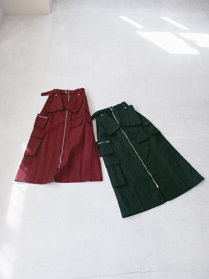 Multiway Zip Cargo Skirt