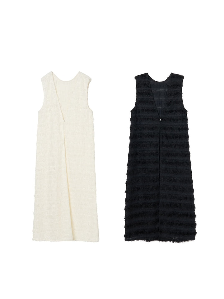 【WEB限定】Fringe Long Vest Dress