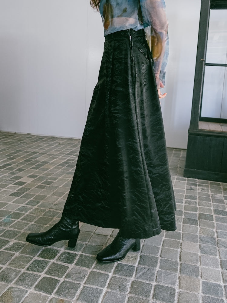 【10月頃 販売開始】Suede Flare Skirt