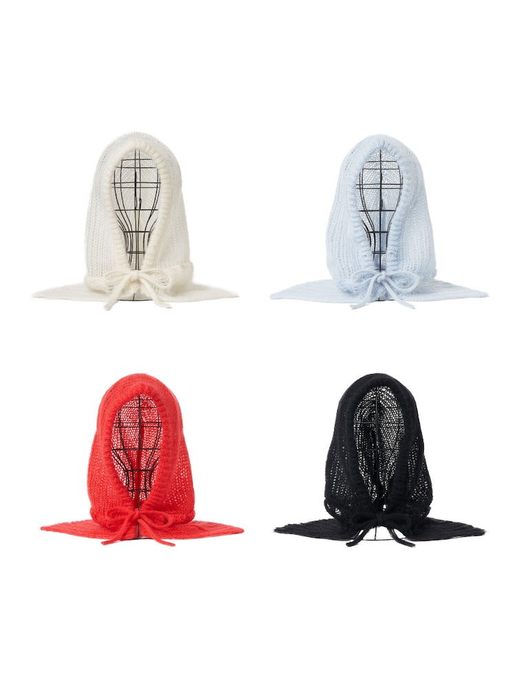 Kid Mohair Knit Hoodie｜フードマフラー – MARTE