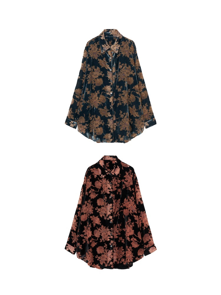 【WEB限定】Velvet Over Shirt