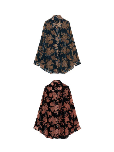 【WEB限定】Velvet Over Shirt