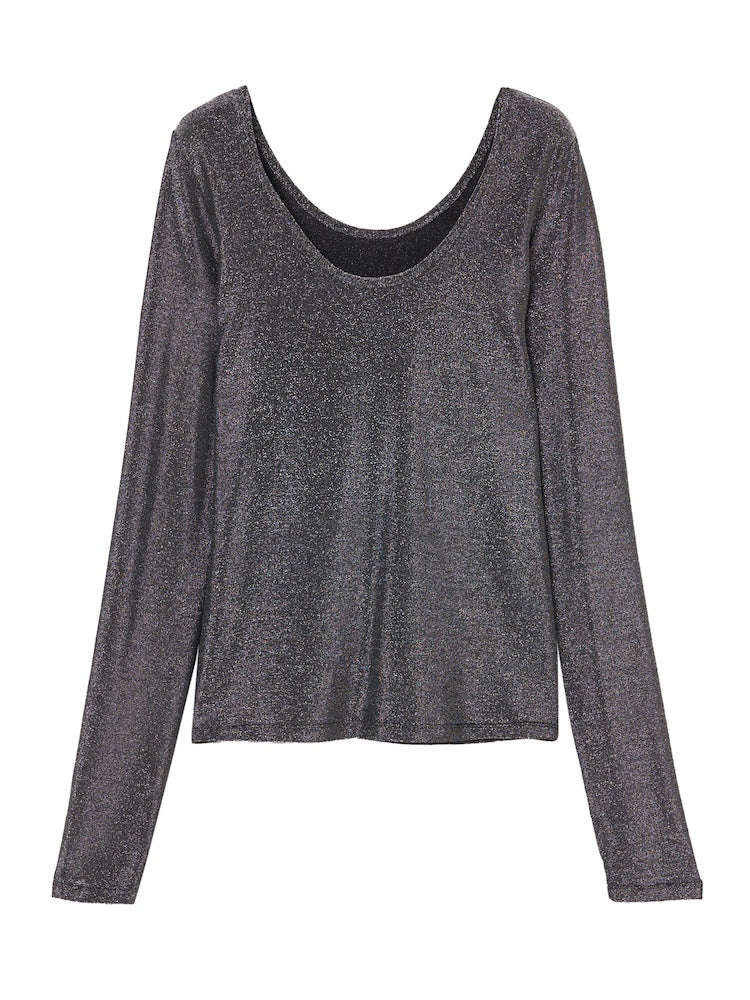 2way Glitter Top / Black