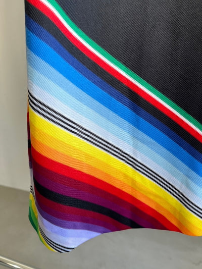 70s Rainbow Bias Midi Dress