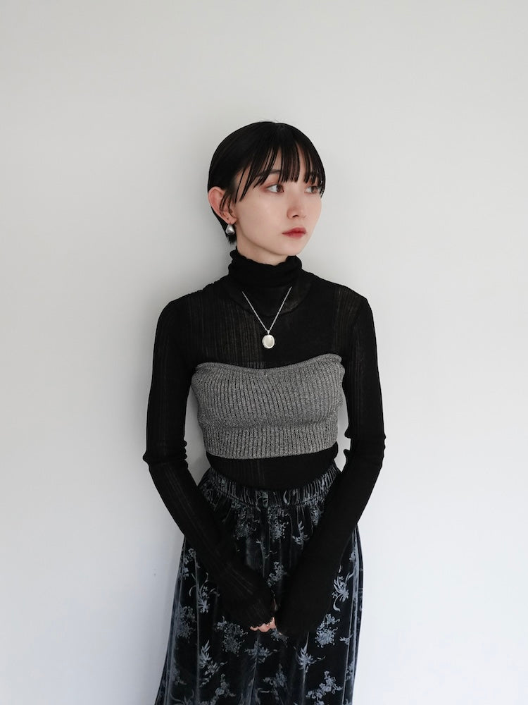 chieko+ luxe knit 03 bustier ニットビスチェ chieko+ luxe knit 03 bustier ニットビスチェ - メルカリ