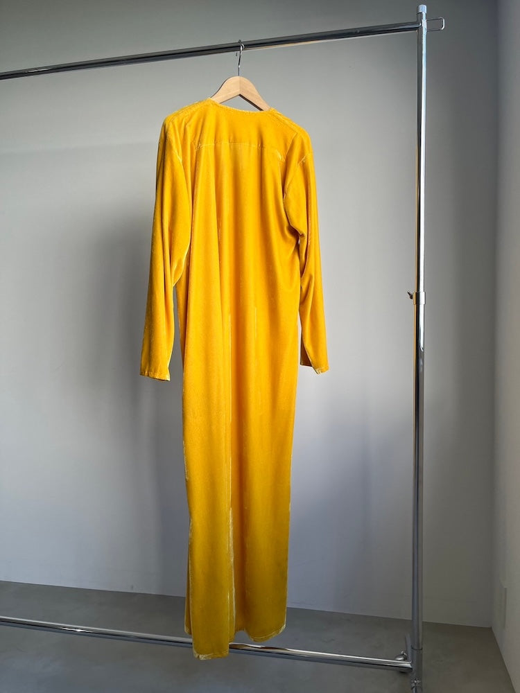 Yellow Velour Long Dress