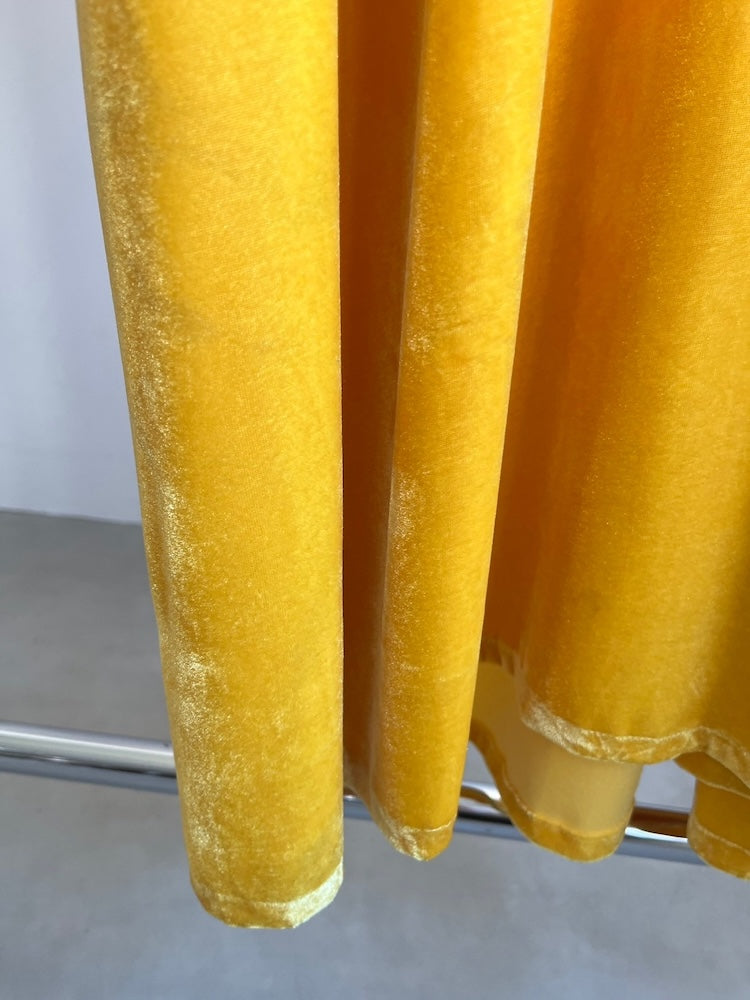 Yellow Velour Long Dress