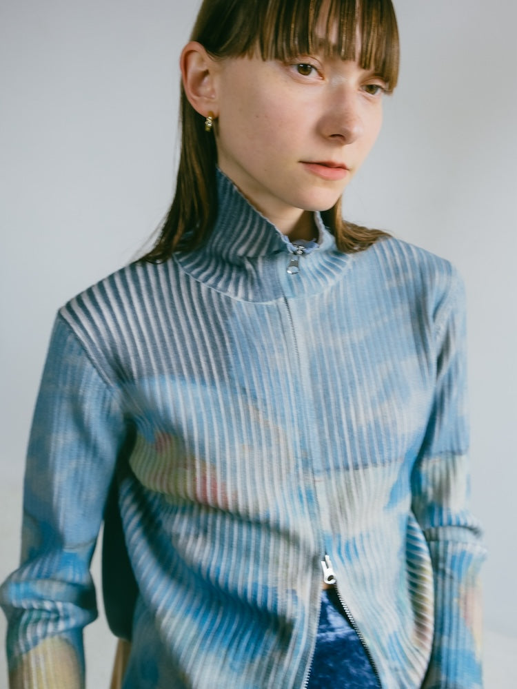 sahara MARTE アートプリントリブニット Art Print Rib Knit/アートプリントリブニット（ニット/セーター