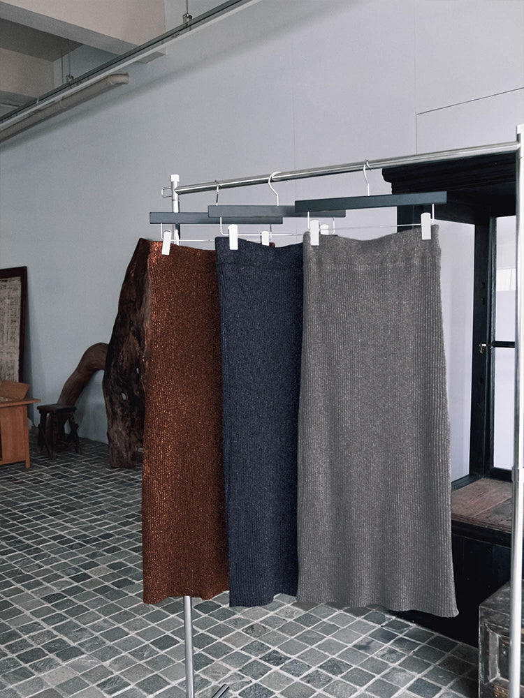 Glitter Knit Skirt｜ニットタイトスカート – MARTE