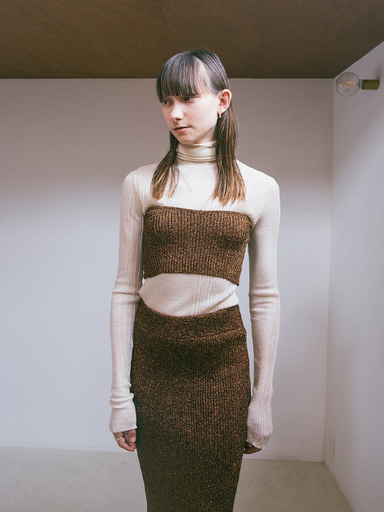 marte ビスチェ　ベスト　sahara Glitter Bustier｜ニットビスチェ – MARTE