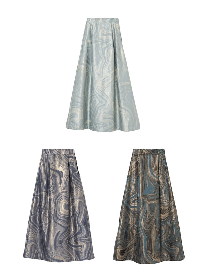 Marble Jacquard Skirt