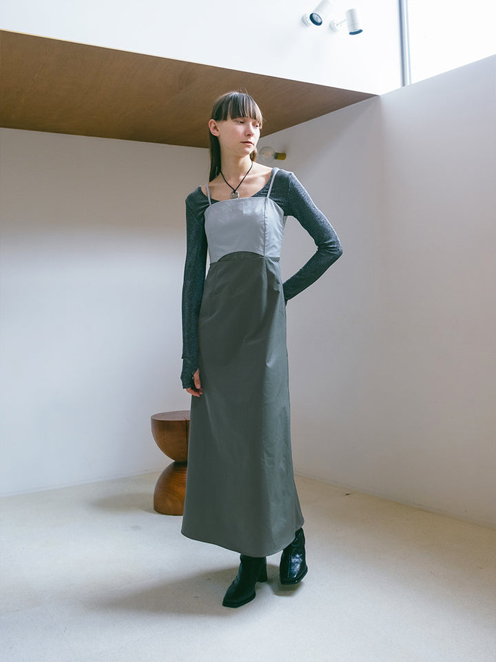 【WEB限定】Bi-color Camisole Dress