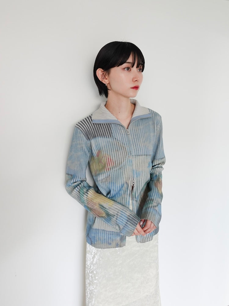 Art Print Rib Knit