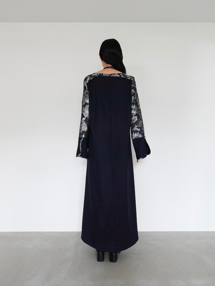 Cross Neck Jacquard Dress｜結婚式やお呼ばれに｜ジャガードドレス – MARTE