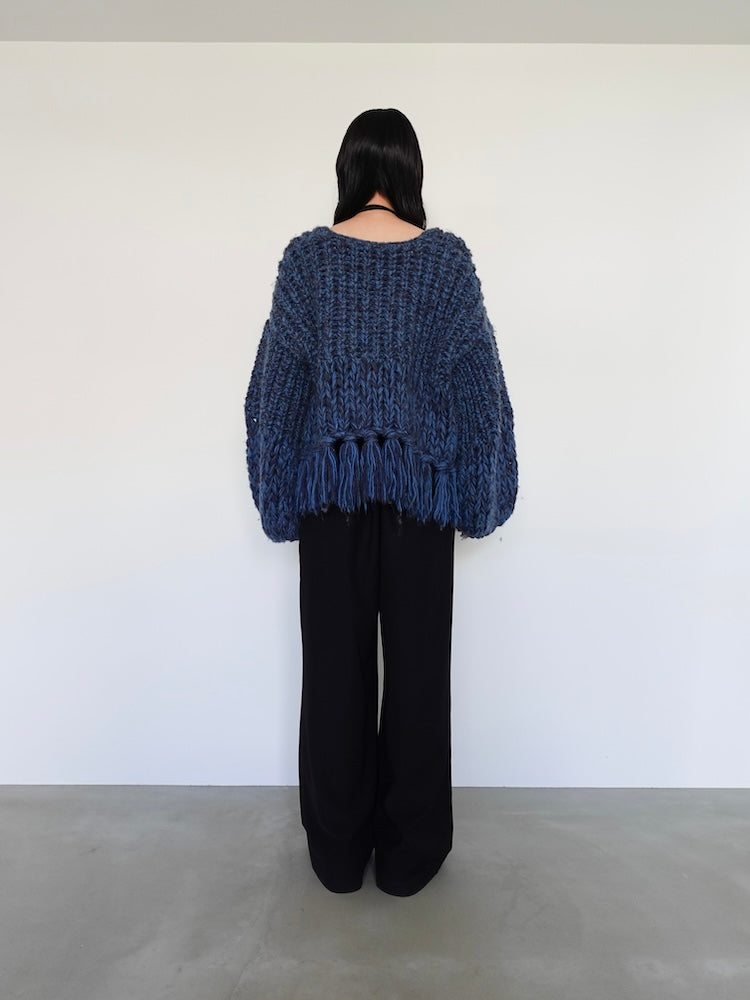 Hand Knitting Fringe Cardigan｜ハンドメイドニット – MARTE