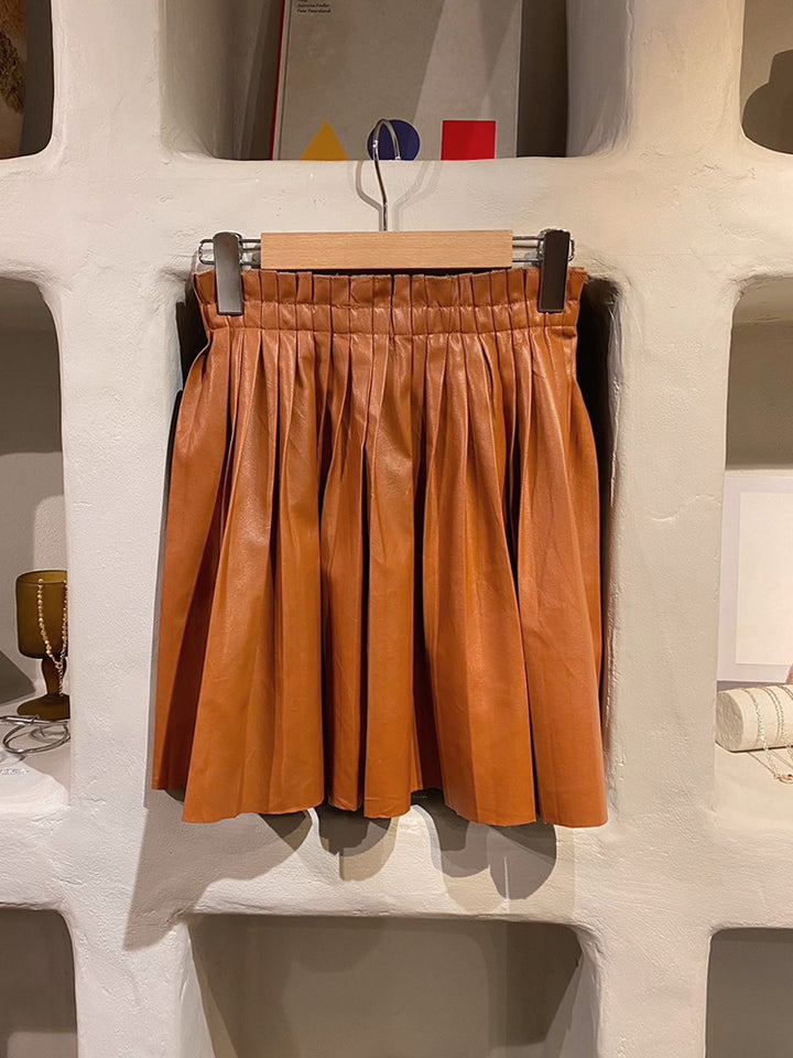 Fake Leather Mini Skirt