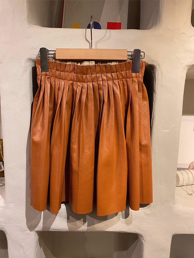 Fake Leather Mini Skirt