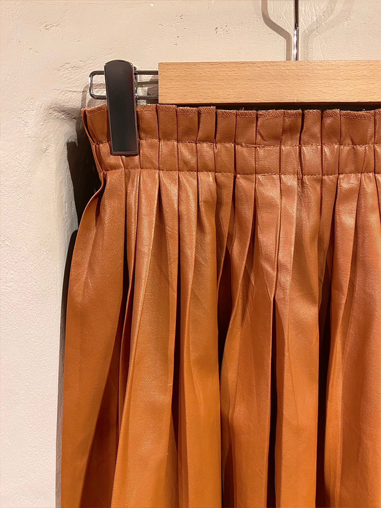 Fake Leather Mini Skirt