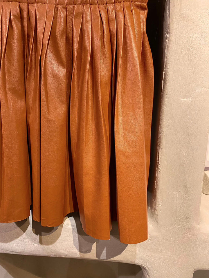 Fake Leather Mini Skirt