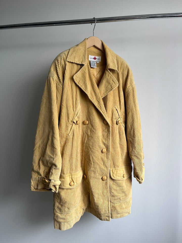 90s Yellow corduroy Coat