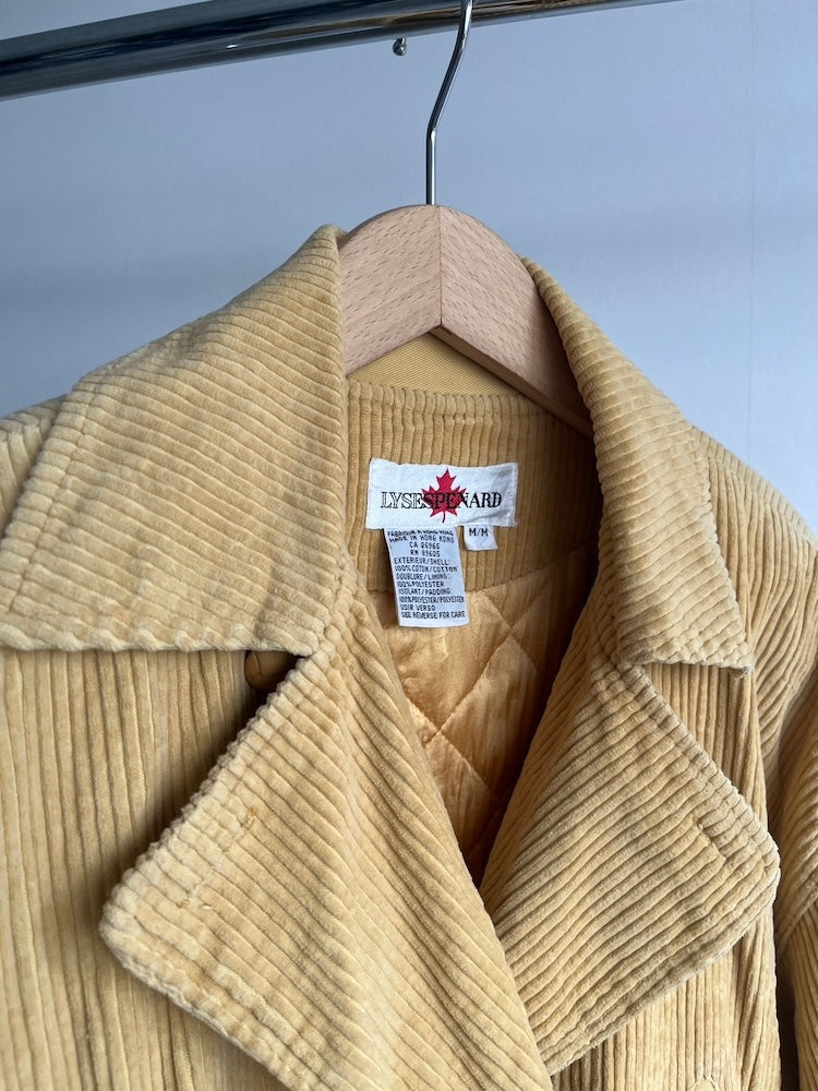 90s Yellow corduroy Coat