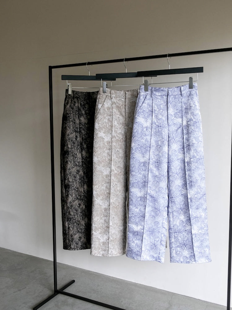 【1月下旬頃 お届け】Flower Jacquard Pants