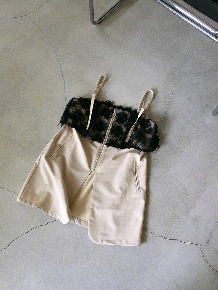 美品 parc.1 ストライプミックスレイヤードトップス