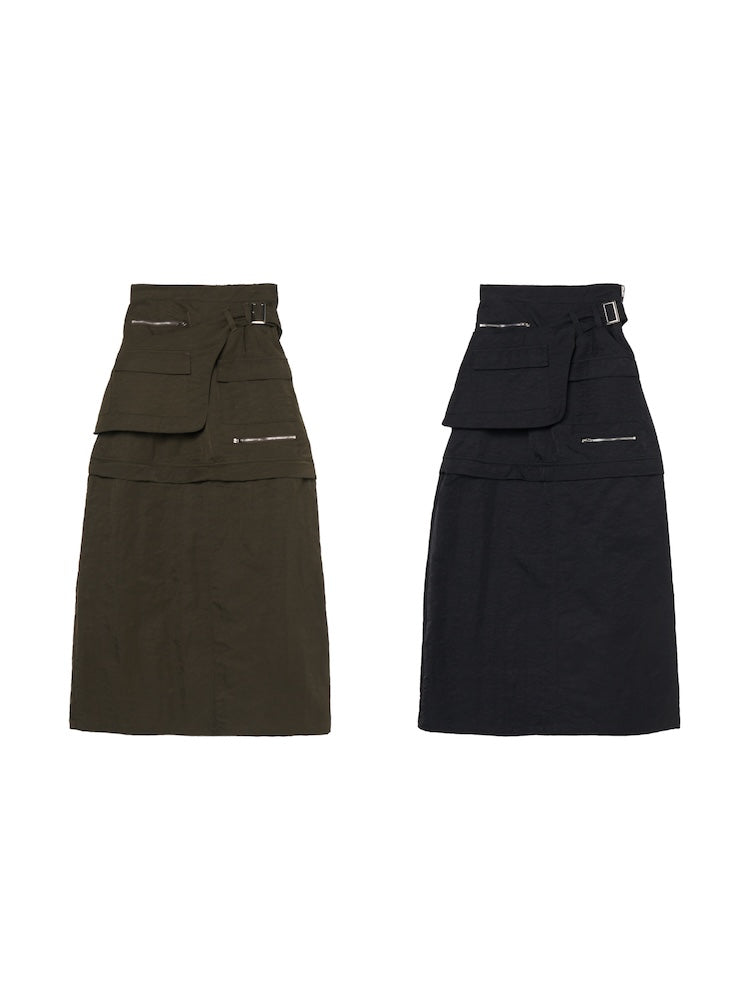 【5月下旬頃 お届け】Belted 2way Cargo Skirt