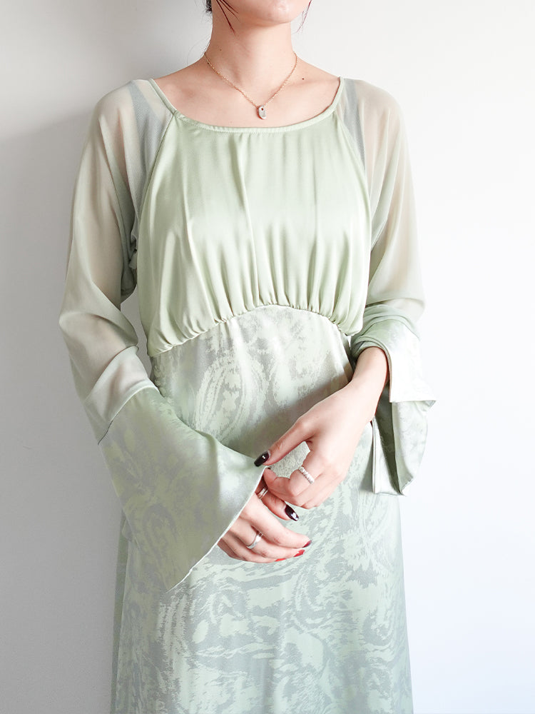 Foil Stamped Satin Dress｜箔押しサテンドレス – MARTE