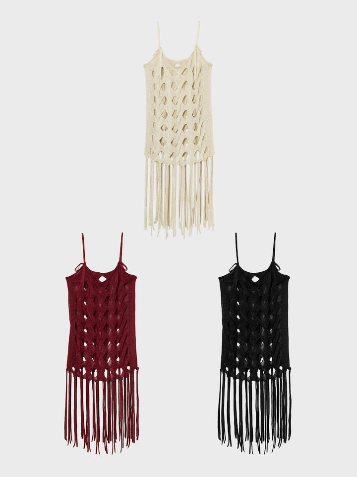 【1月21日(水) 12:00予約販売開始】Interlaced Fringe Dress